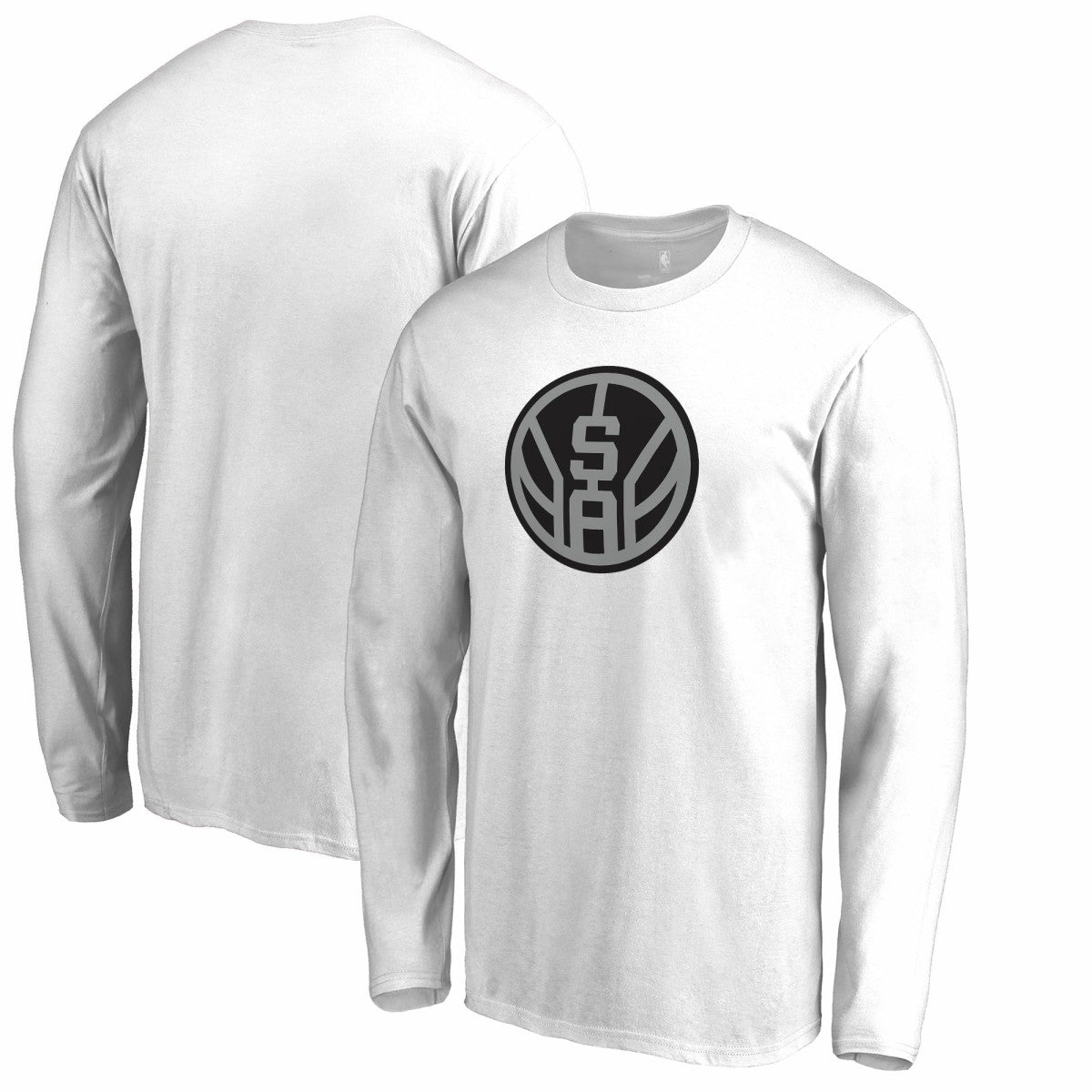 White San Antonio Spurs Alternate Logo Long Sleeve T-Shirt | NBA