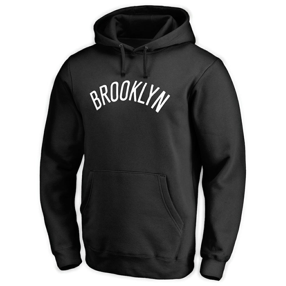 Black Brooklyn Nets Wordmark Pullover Hoodie | NBA