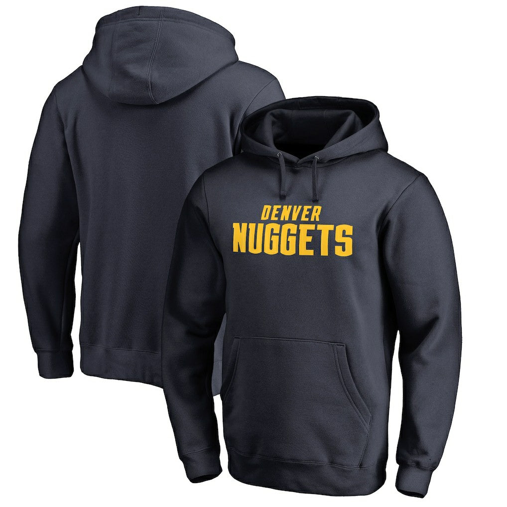 Navy Denver Nuggets Wordmark Pullover Hoodie sale | NBA