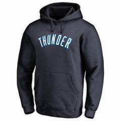Navy Oklahoma City Thunder Wordmark Pullover Hoodie | NBA