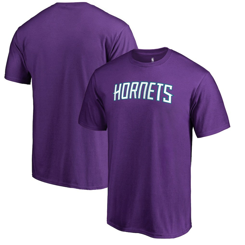 Purple Charlotte Hornets Primary Wordmark T-Shirt | NBA
