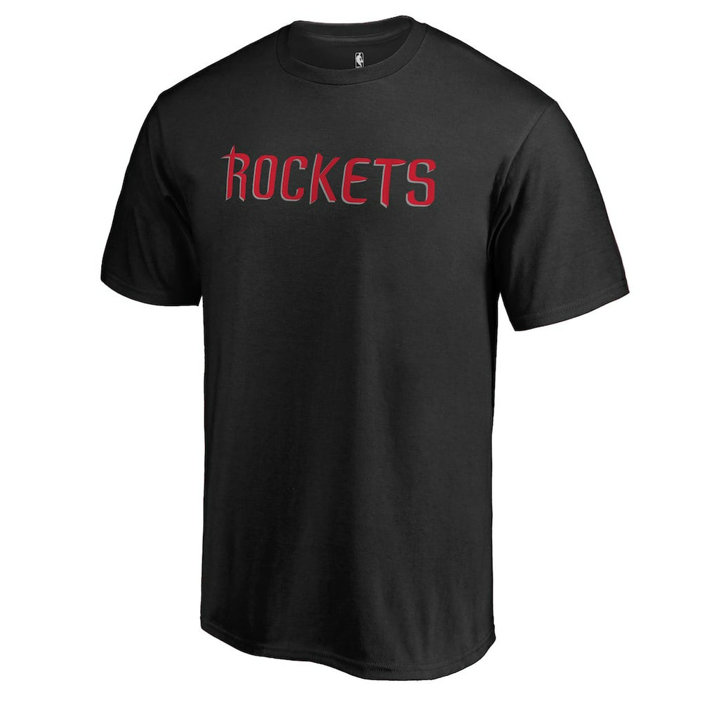 Black Houston Rockets Primary Wordmark T-Shirt | NBA