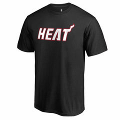 Black Miami Heat Primary Wordmark T-Shirt | NBA