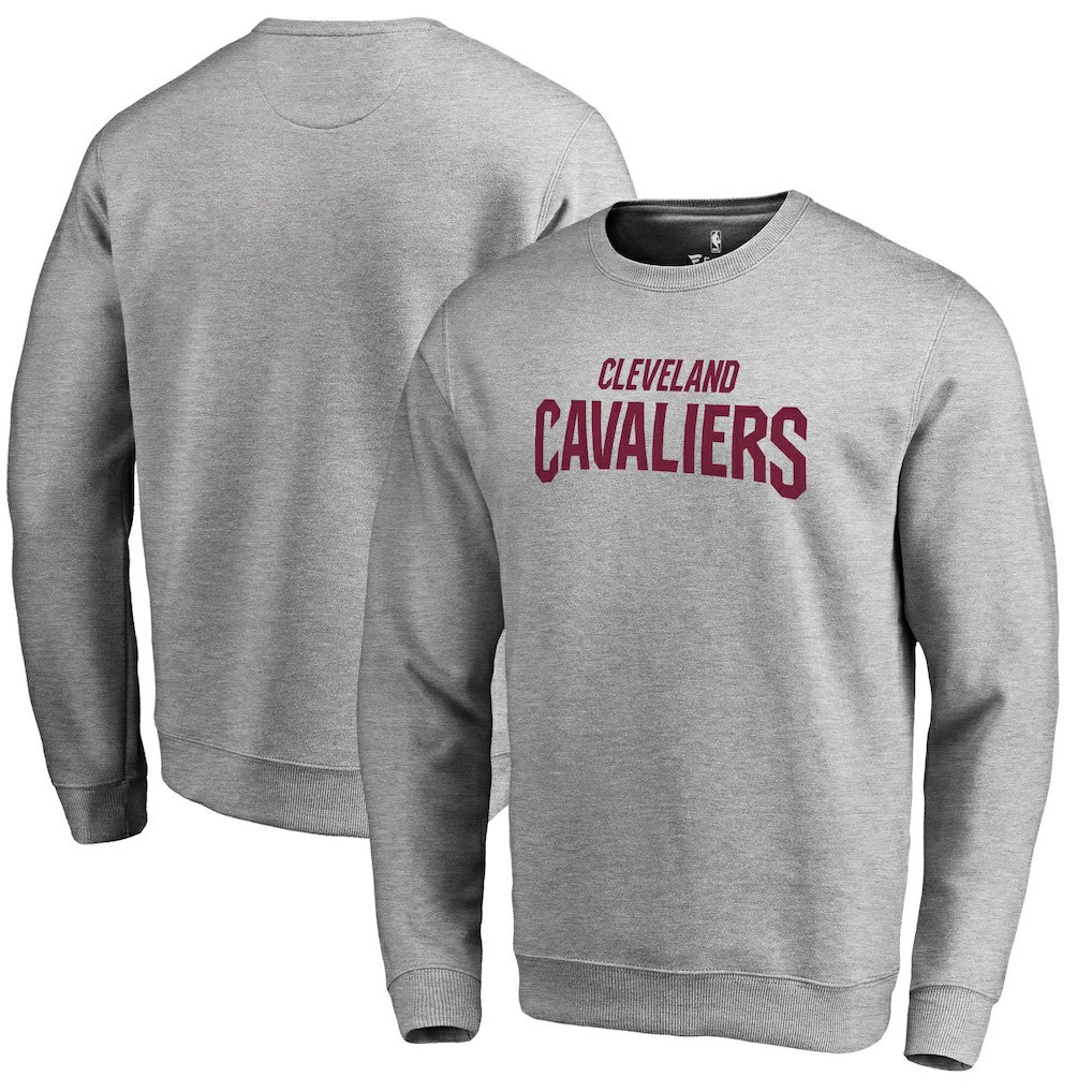Heathered Gray Cleveland Cavaliers Wordmark Pullover Sweatshirt sale | NBA