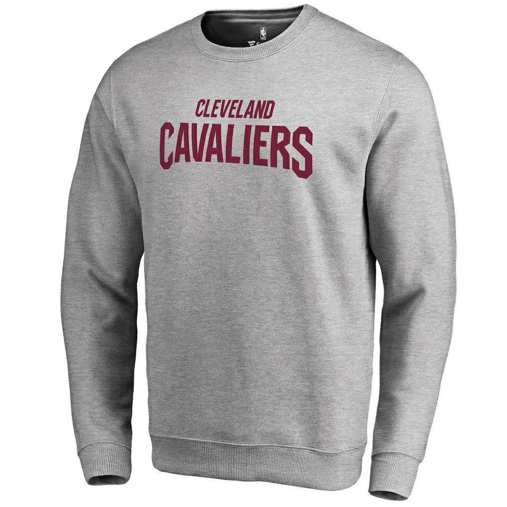 Heathered Gray Cleveland Cavaliers Wordmark Pullover Sweatshirt sale | NBA