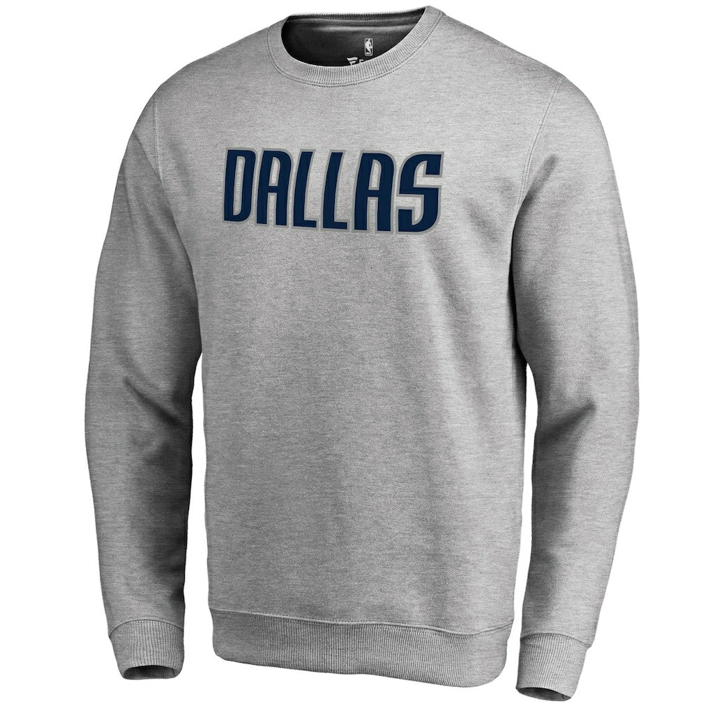 Heathered Gray Dallas Mavericks Wordmark Pullover Sweatshirt sale | NBA