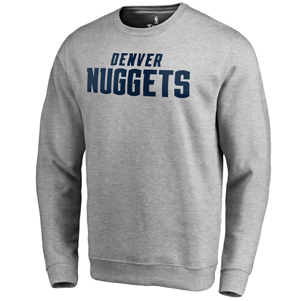 Heathered Gray Denver Nuggets Wordmark Pullover Sweatshirt sale | NBA