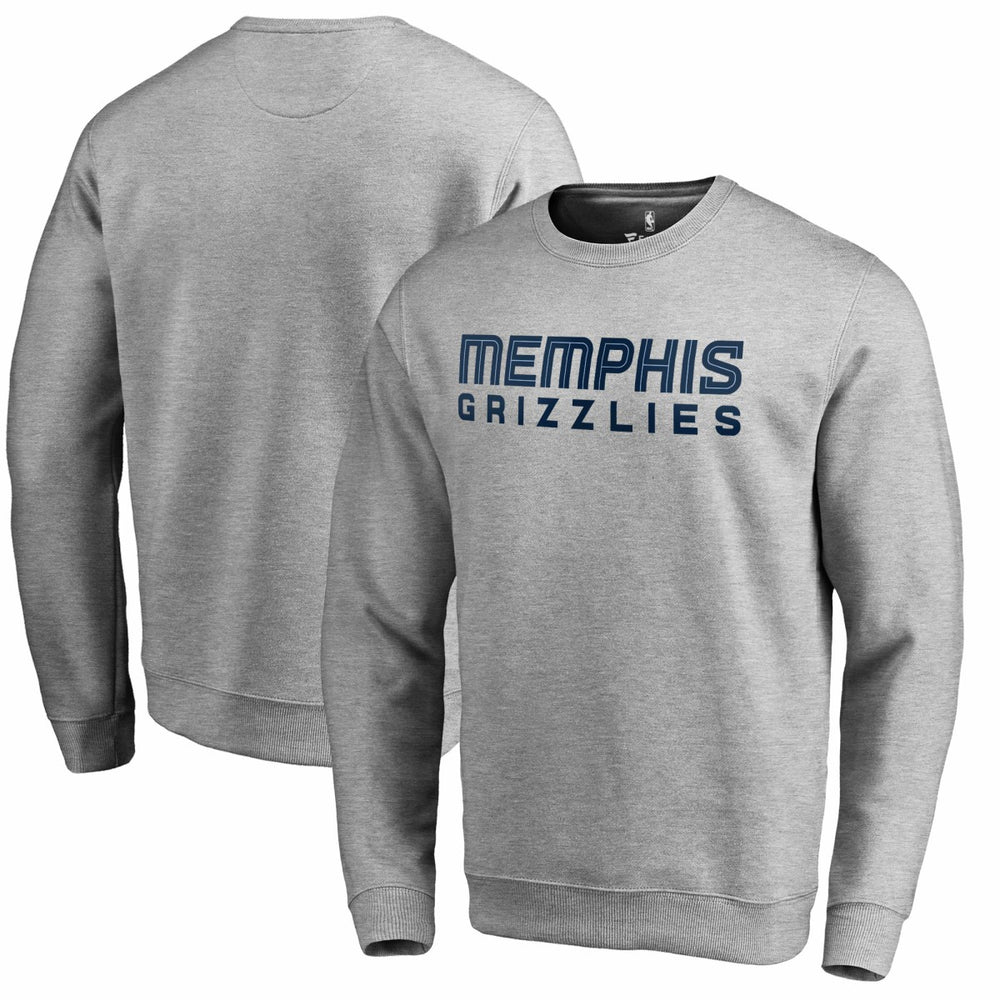 Heathered Gray Memphis Grizzlies Wordmark Pullover Sweatshirt | NBA