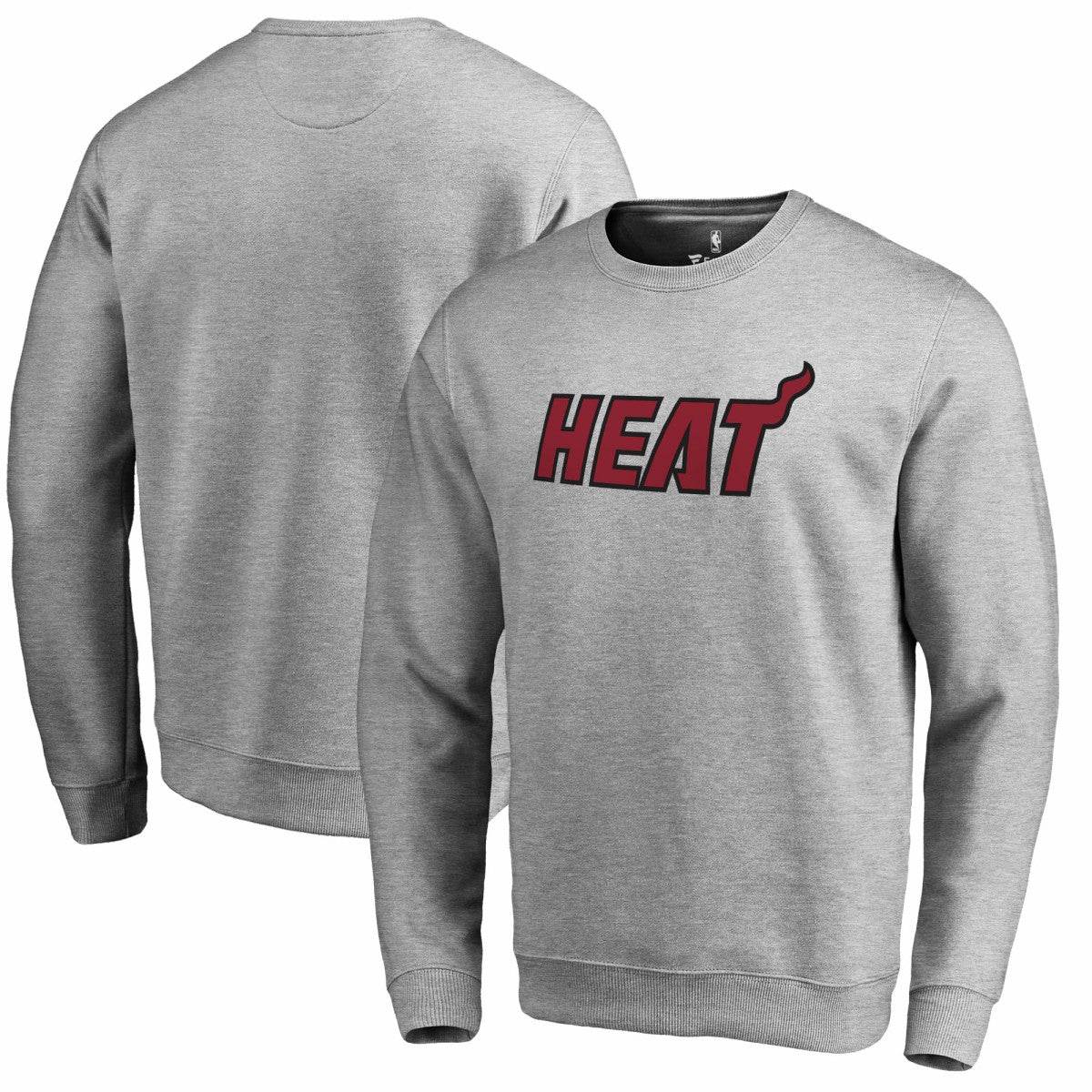 Heathered Gray Miami Heat Wordmark Pullover Sweatshirt | NBA