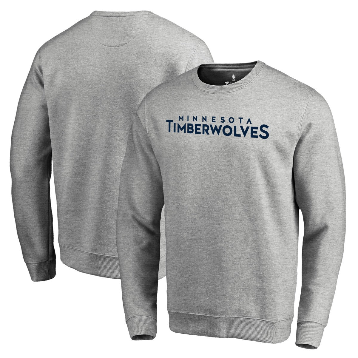 Heathered Gray Minnesota Timberwolves Wordmark Pullover Sweatshirt | NBA