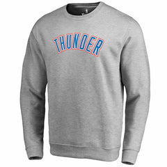 Heathered Gray Oklahoma City Thunder Wordmark Pullover Sweatshirt | NBA