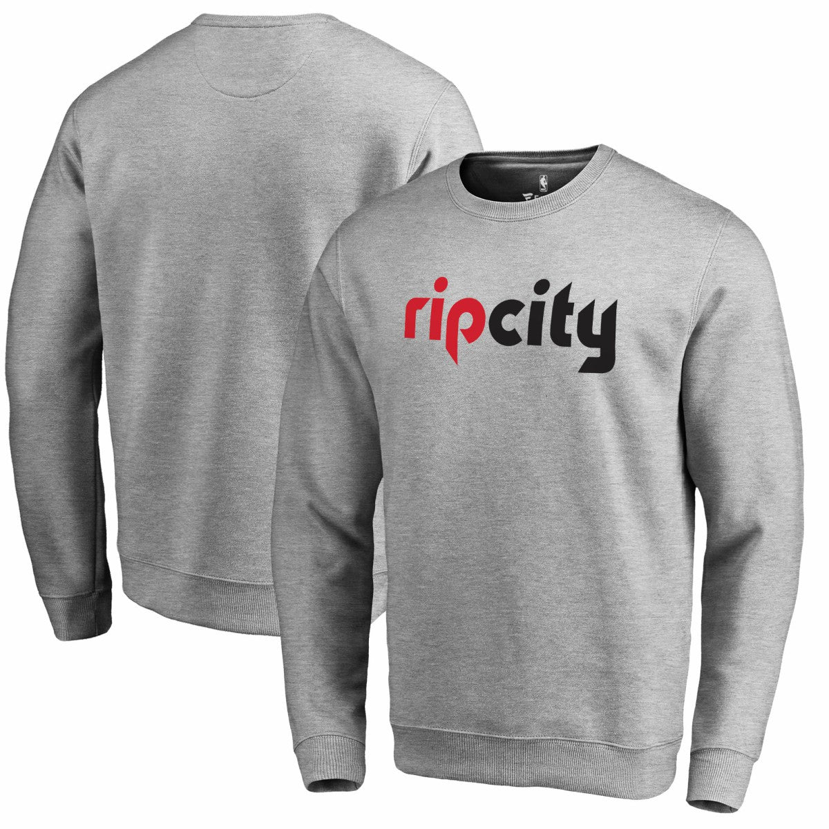 Heathered Gray Portland Trail Blazers Wordmark Pullover Sweatshirt | NBA