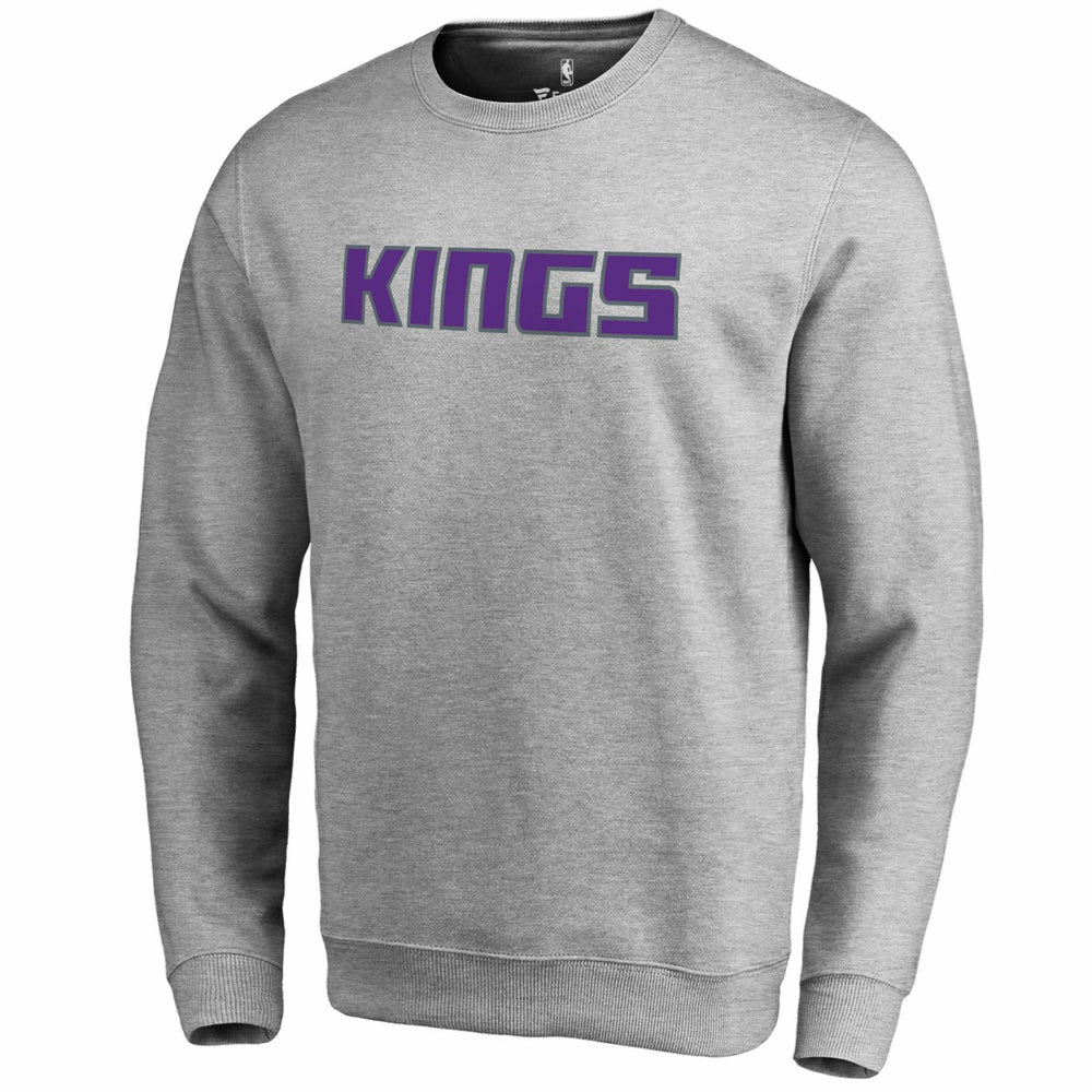 Heathered Gray Sacramento Kings Wordmark Pullover Sweatshirt | NBA
