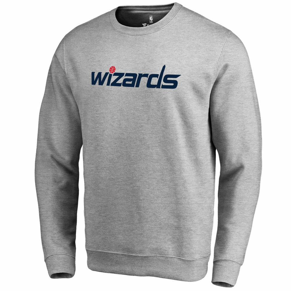 Heathered Gray Washington Wizards Wordmark Pullover Sweatshirt | NBA