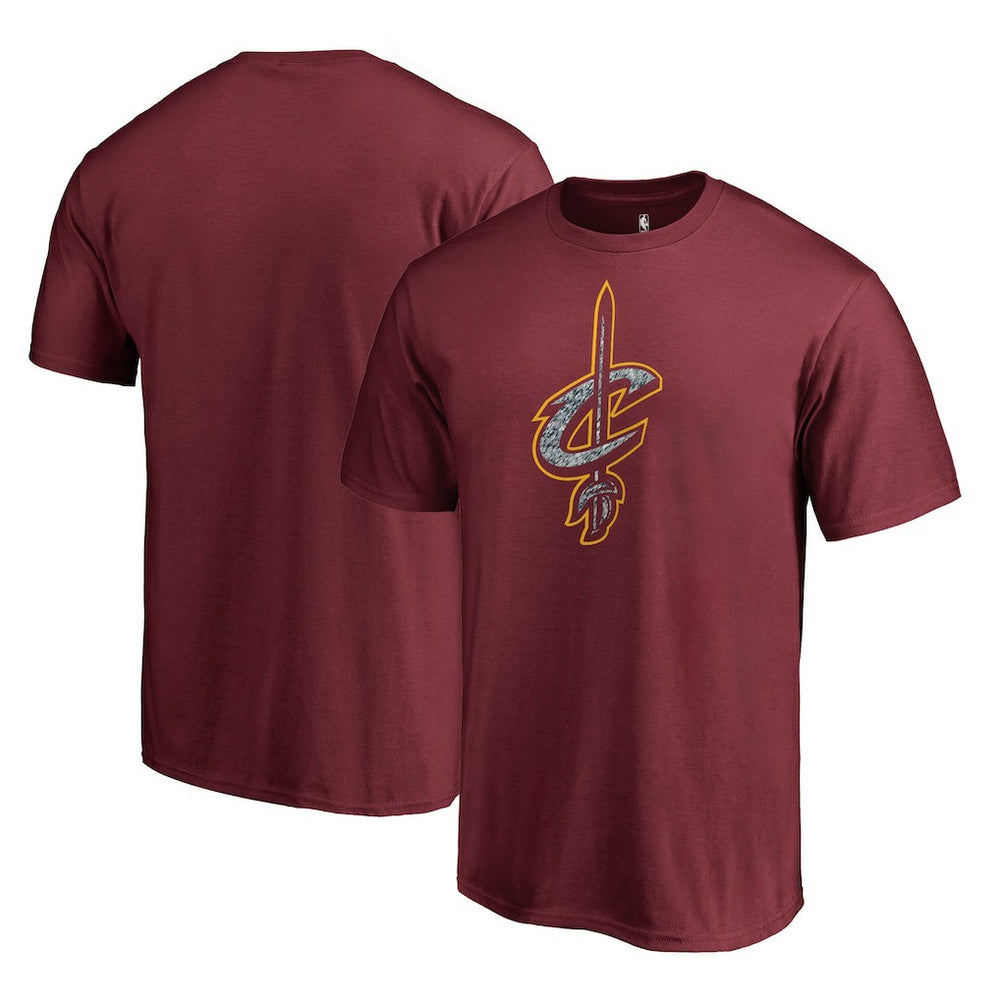 Wine Cleveland Cavaliers Static Logo T-Shirt sale | NBA