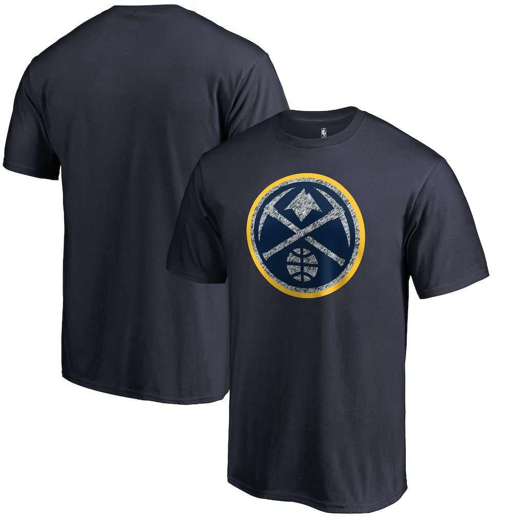 Navy Denver Nuggets Static Logo T-Shirt sale | NBA