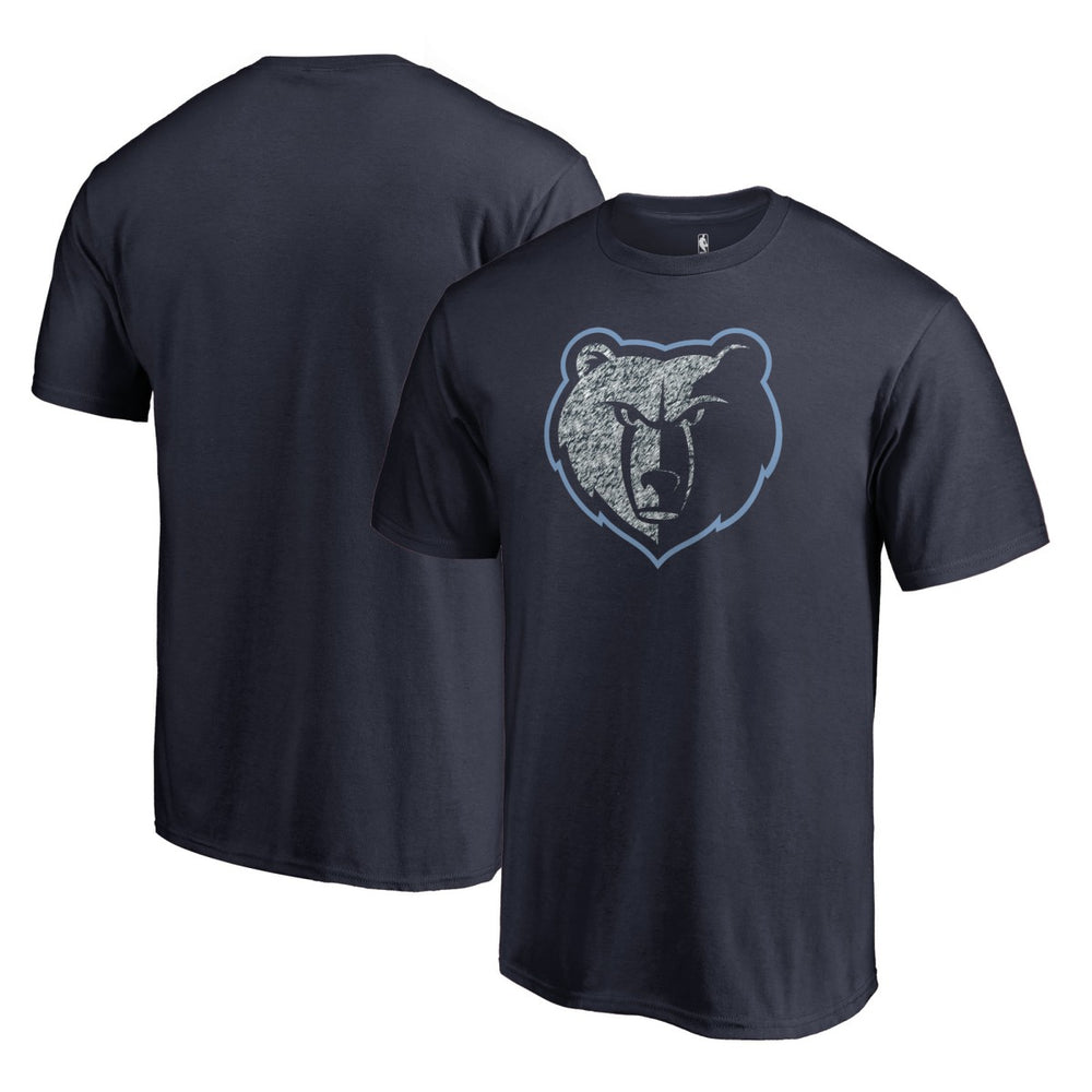 Navy Memphis Grizzlies Static Logo T-Shirt | NBA