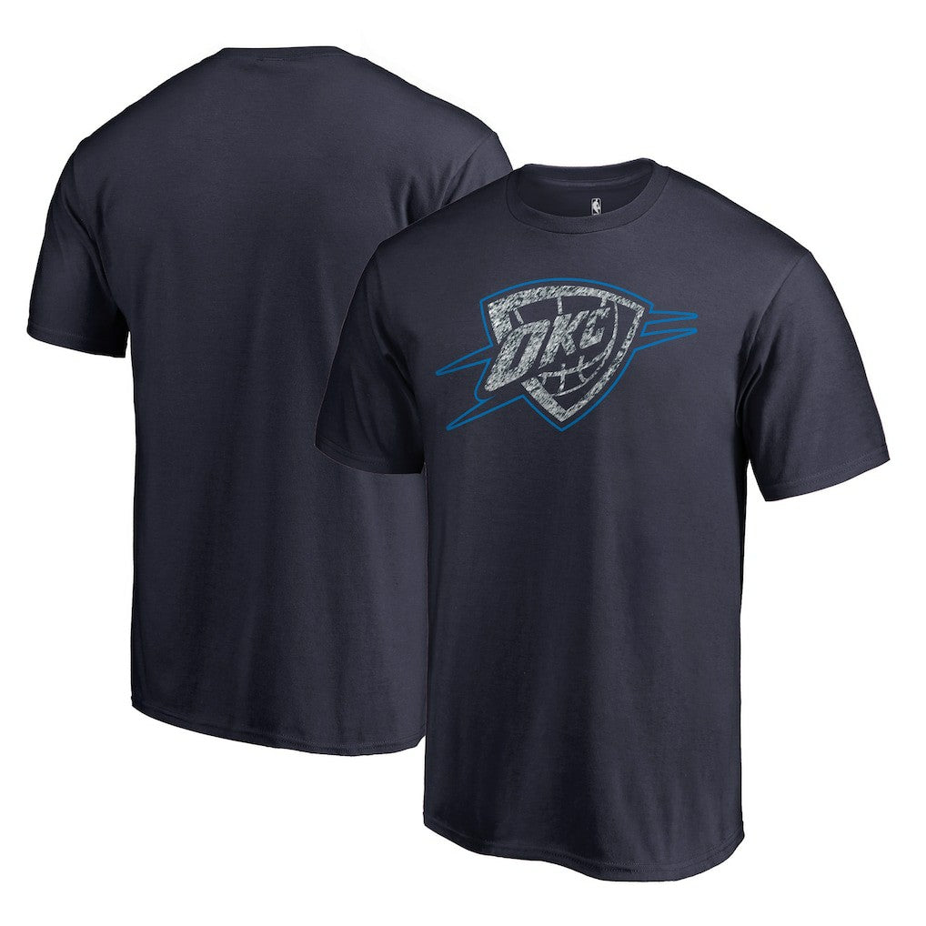 Navy Oklahoma City Thunder Static Logo T-Shirt | NBA