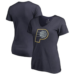 Navy Indiana Pacers Women's Static Logo V-Neck T-Shirt | NBA
