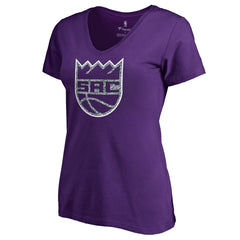 Purple Sacramento Kings Women's Static Logo V-Neck T-Shirt | NBA