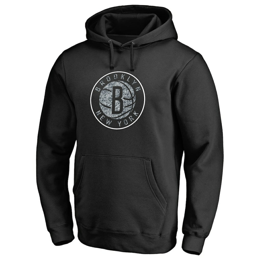 Black Brooklyn Nets Static Logo Pullover Hoodie | NBA