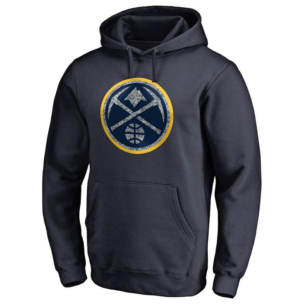 Navy Denver Nuggets Static Logo Pullover Hoodie sale | NBA