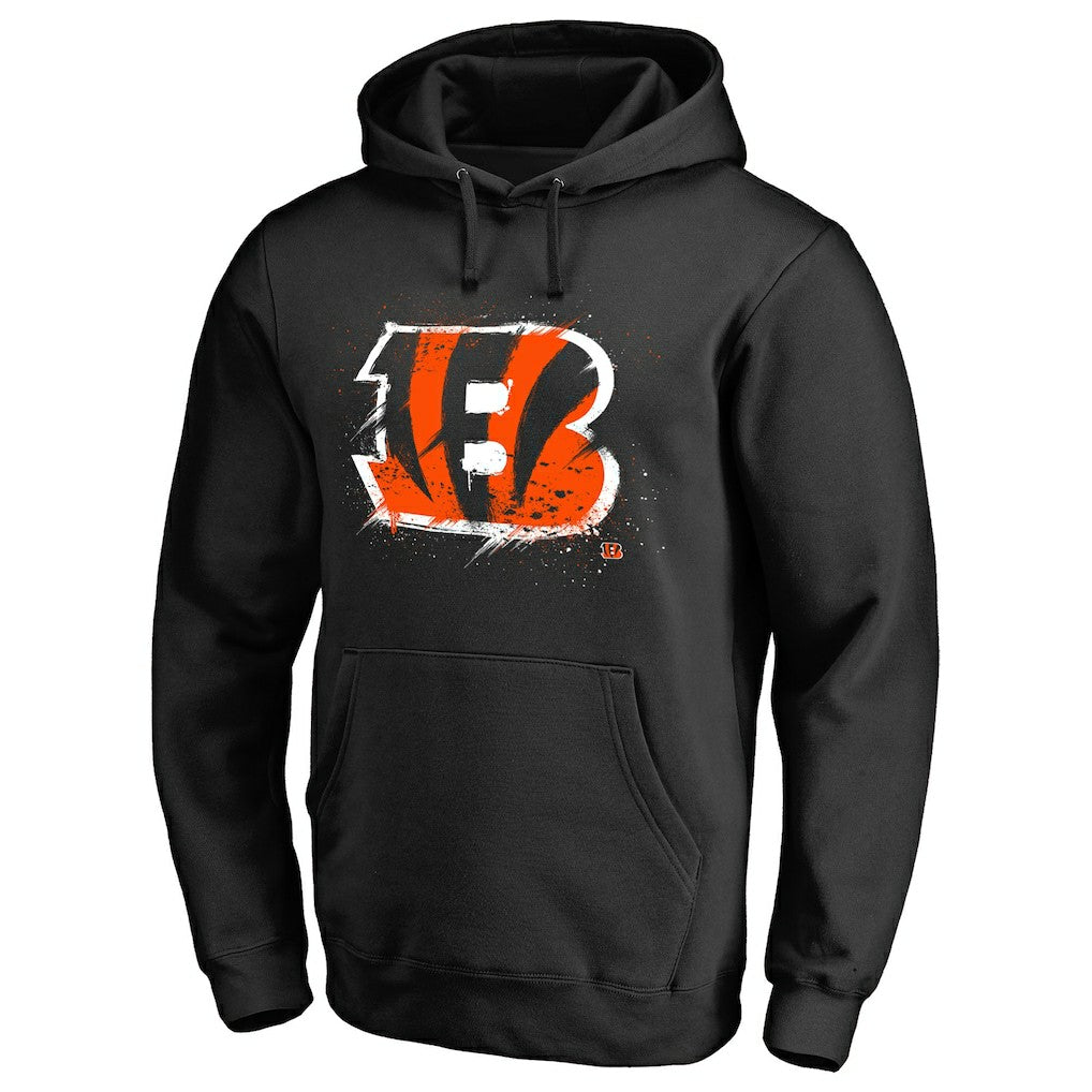 Cincinnati Bengals Splatter Logo Pullover Hoodie | NFL Outlet