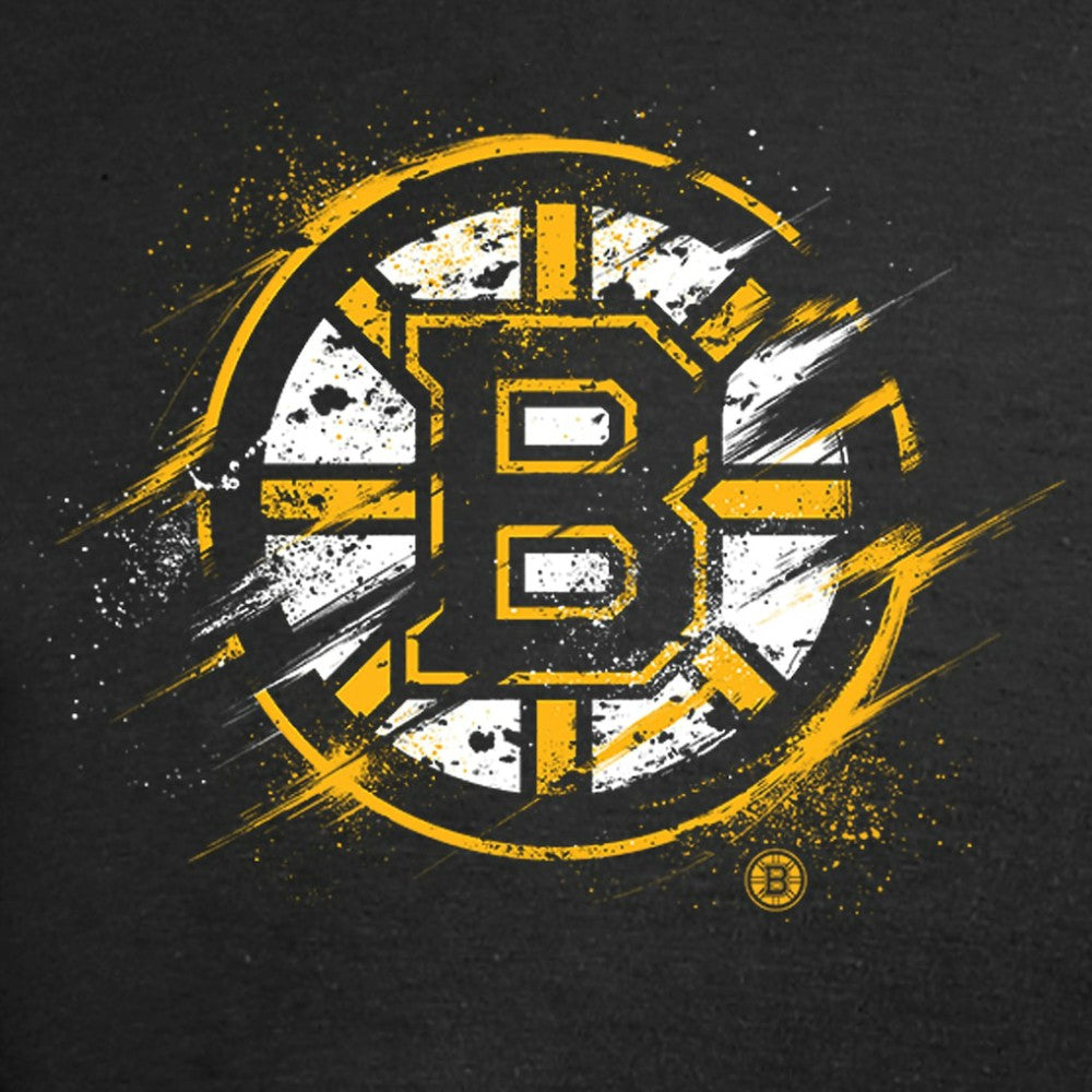 Boston Bruins Splatter Logo T-Shirt -  NHL T-shirts