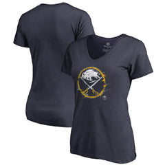 Buffalo Sabres Women's Splatter Logo V-Neck T-Shirt -  NHL T-shirts