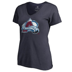 Colorado Avalanche Women's Splatter Logo V-Neck T-Shirt -  NHL T-shirts