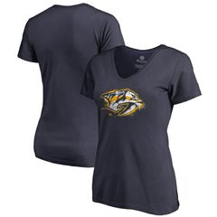 Nashville Predators Women's Splatter Logo V-Neck T-Shirt -  NHL T-shirts