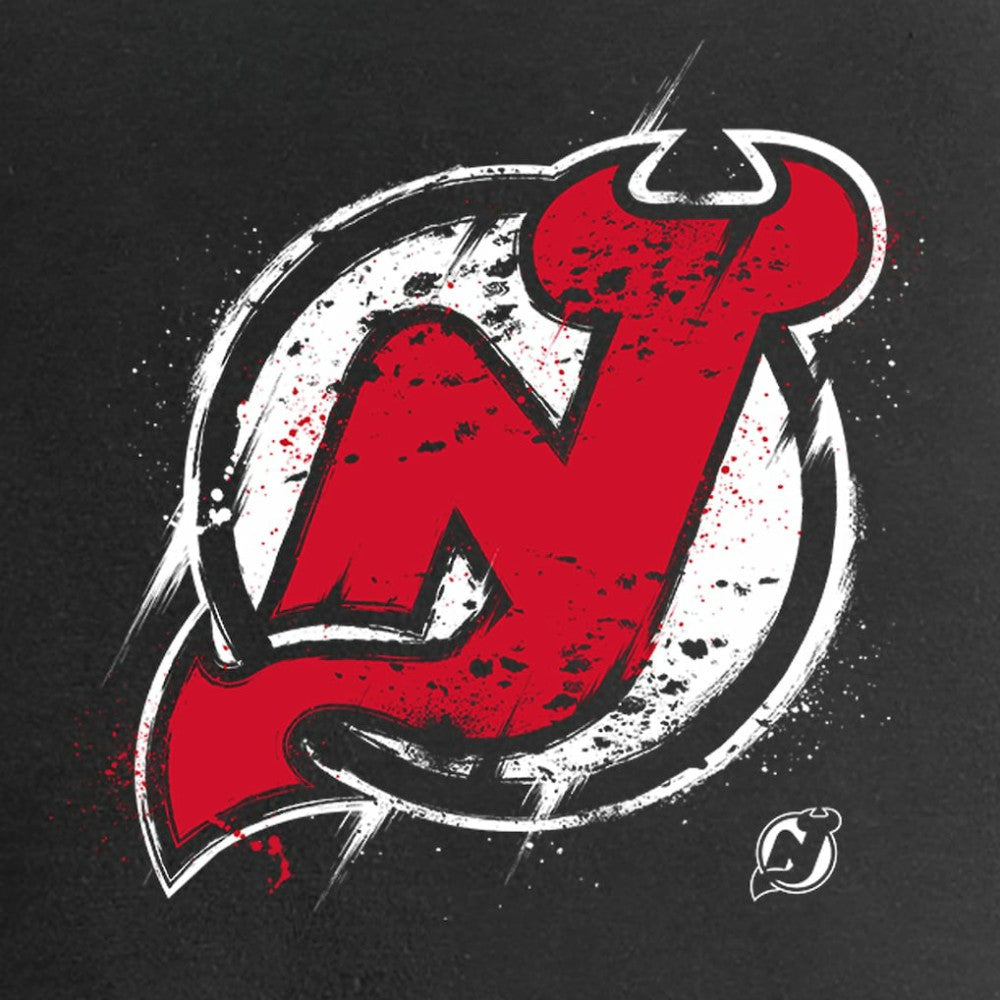 New Jersey Devils Women's Splatter Logo V-Neck T-Shirt -  NHL T-shirts
