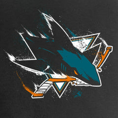San Jose Sharks Women's Splatter Logo V-Neck T-Shirt -  NHL T-shirts