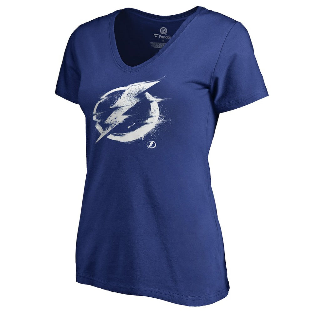 Tampa Bay Lightning Women's Splatter Logo V-Neck T-Shirt -  NHL T-shirts