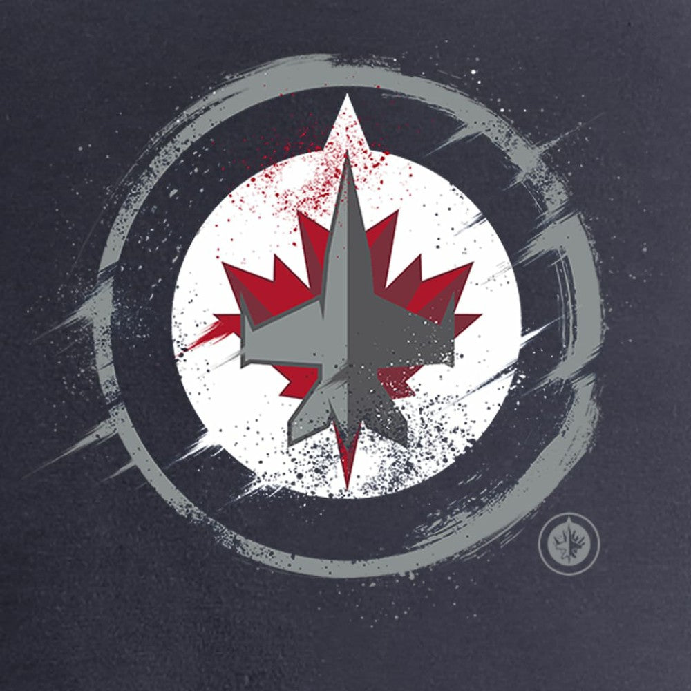 Winnipeg Jets Women's Splatter Logo V-Neck T-Shirt -  NHL T-shirts