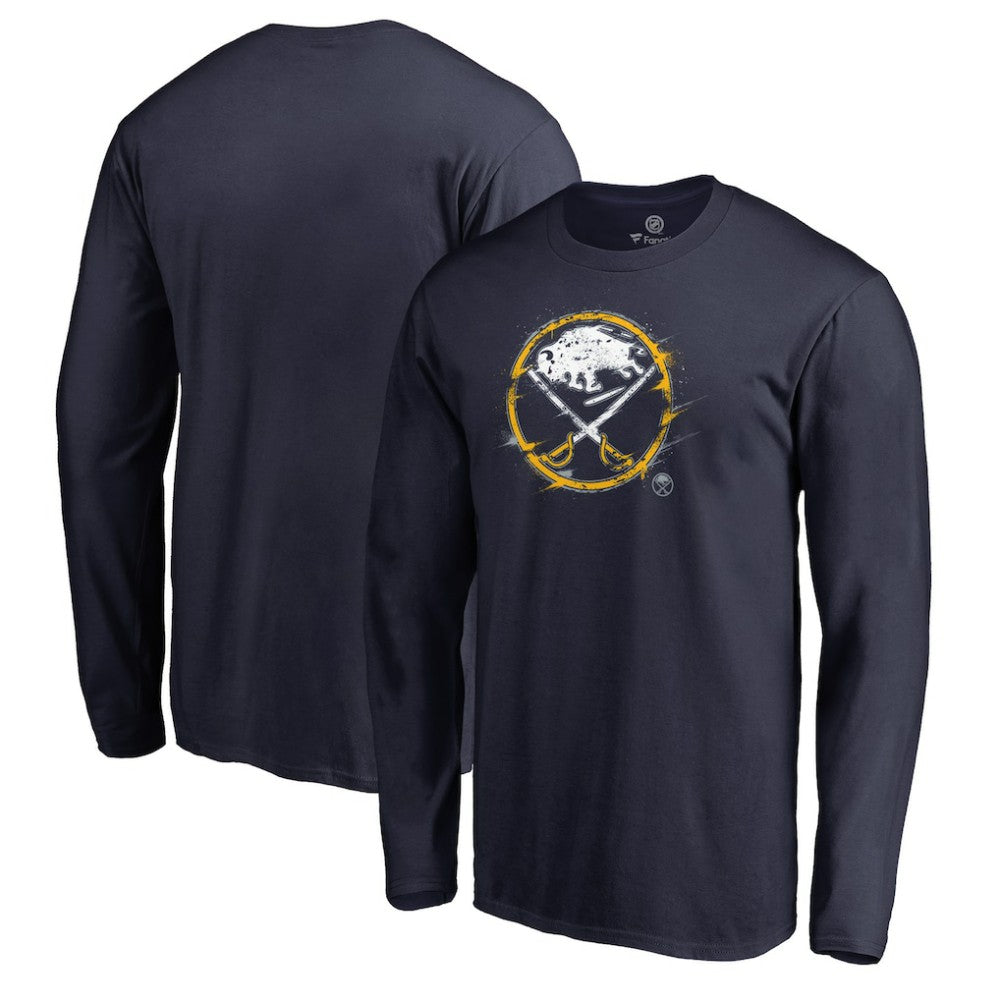 Buffalo Sabres Splatter Logo Long Sleeve T-Shirt -  NHL T-shirts