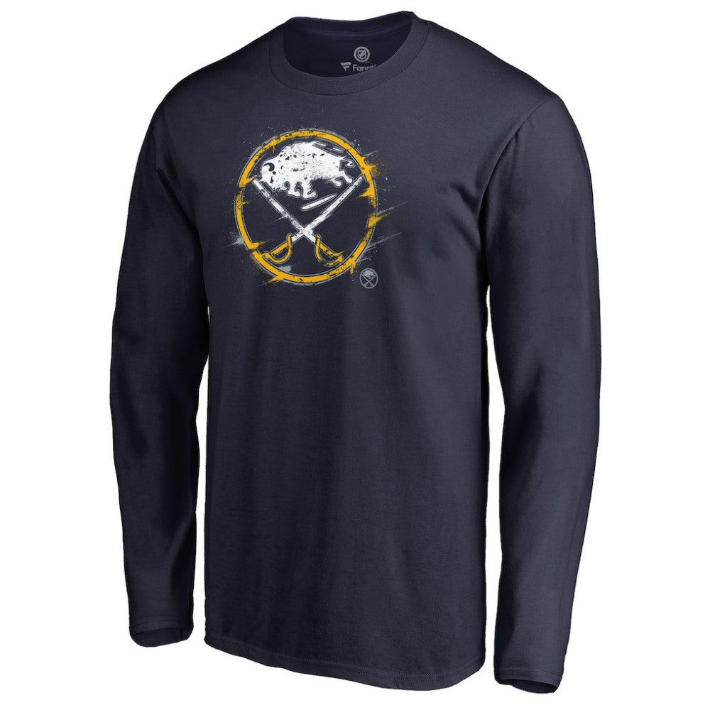 Buffalo Sabres Splatter Logo Long Sleeve T-Shirt -  NHL T-shirts