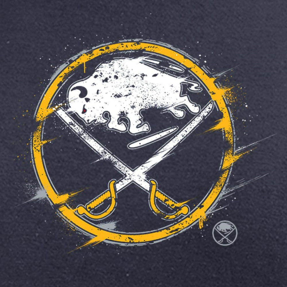 Buffalo Sabres Splatter Logo Long Sleeve T-Shirt -  NHL T-shirts