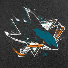 San Jose Sharks Splatter Logo Long Sleeve T-Shirt -  NHL T-shirts