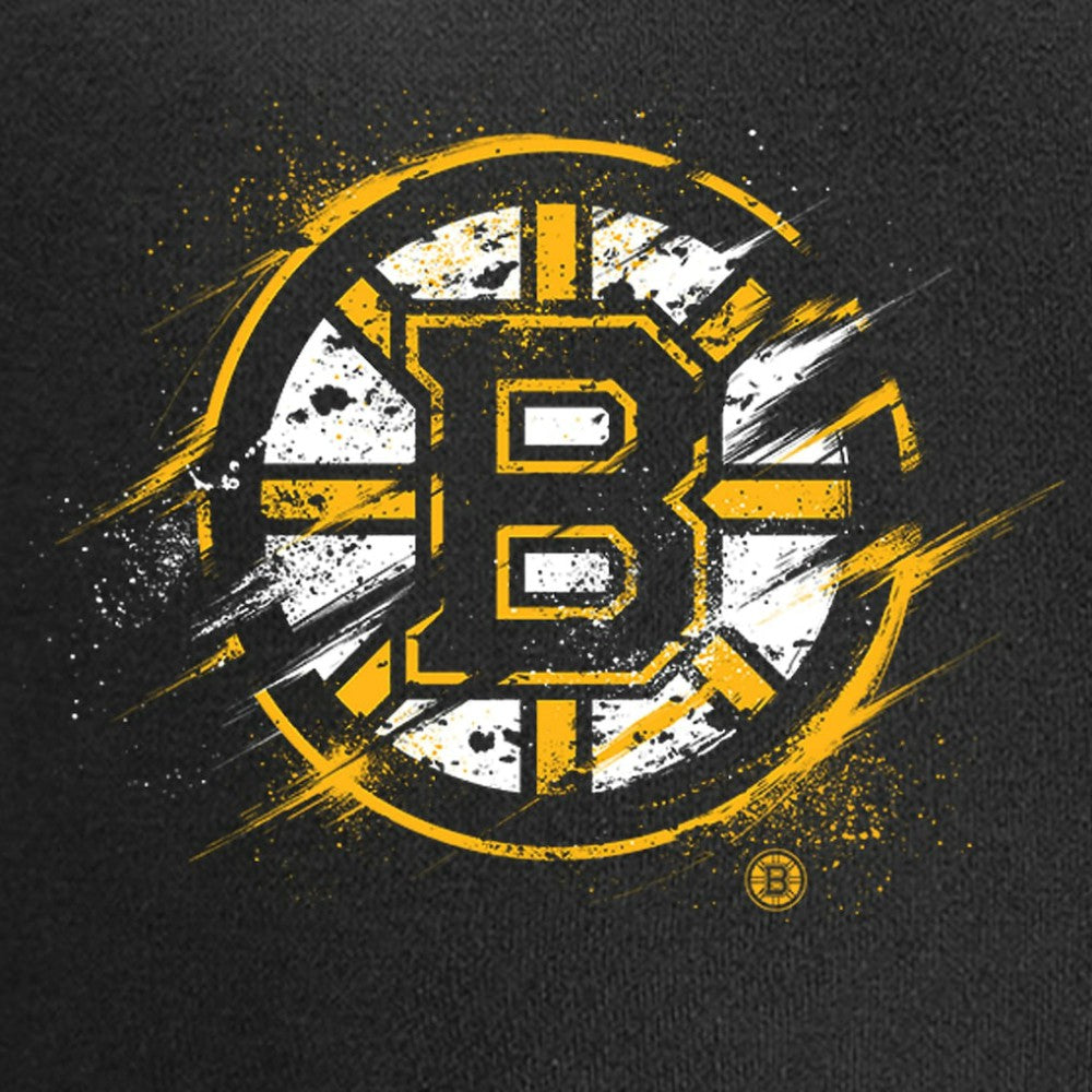 Boston Bruins Splatter Logo Pullover Hoodie -  NHL Hoodies