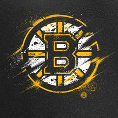 Boston Bruins Splatter Logo Pullover Hoodie -  NHL Hoodies