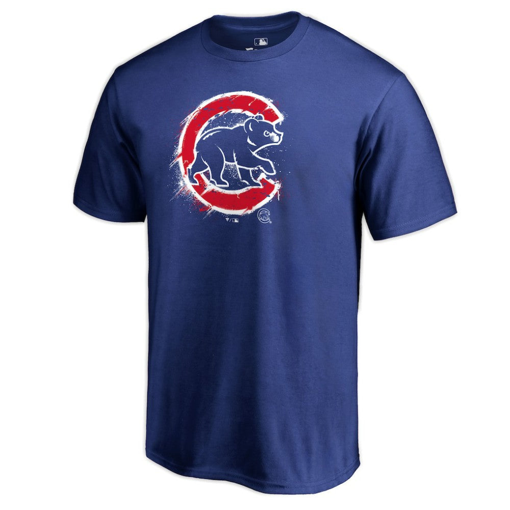 Chicago Cubs Splatter Logo T-Shirt - MLB T-shirts