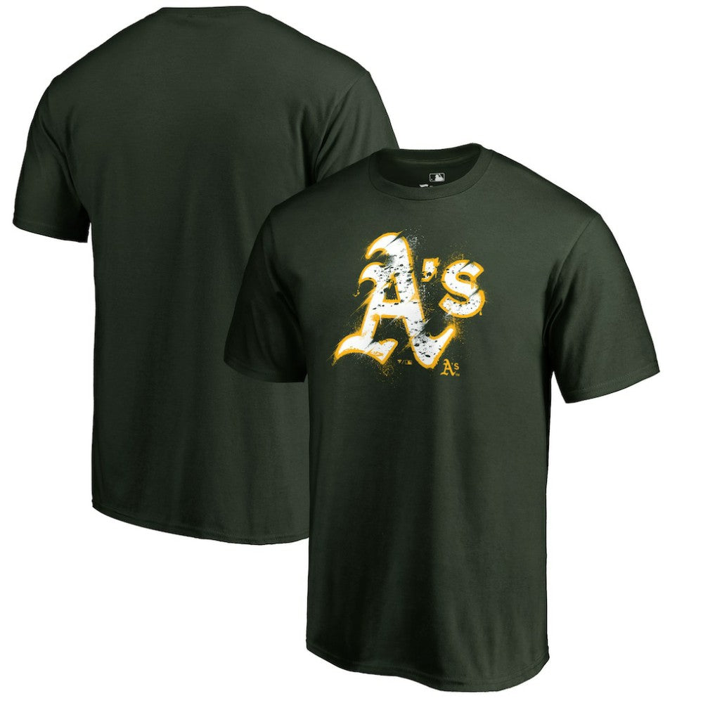 Athletics Splatter Logo T-Shirt - MLB T-shirts