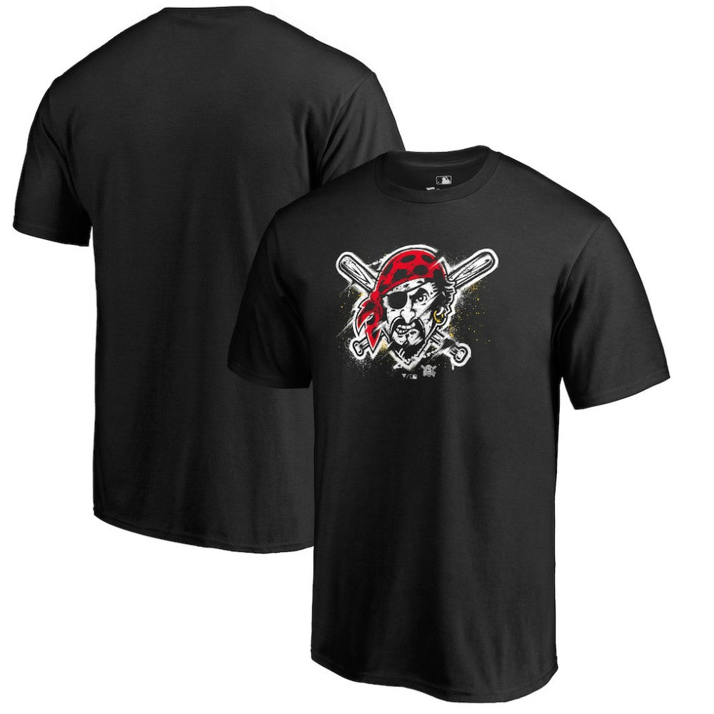 Pittsburgh Pirates Splatter Logo T-Shirt - MLB T-shirts
