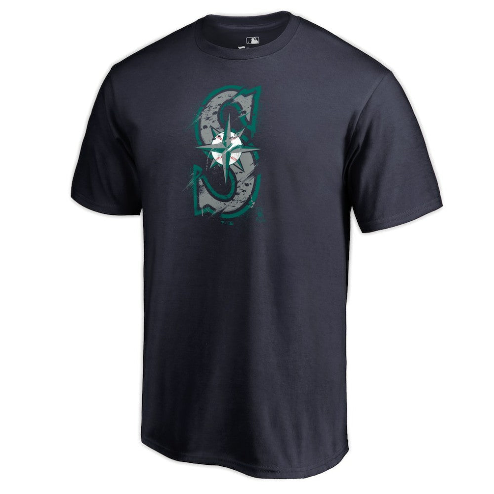 Seattle Mariners Splatter Logo T-Shirt - MLB T-shirts