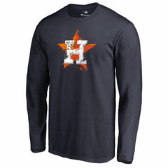 Houston Astros Splatter Logo Long Sleeve T-Shirt - MLB T-shirts
