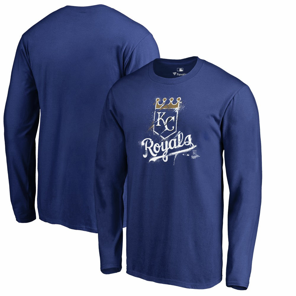 Kansas City Royals Splatter Logo Long Sleeve T-Shirt - MLB T-shirts
