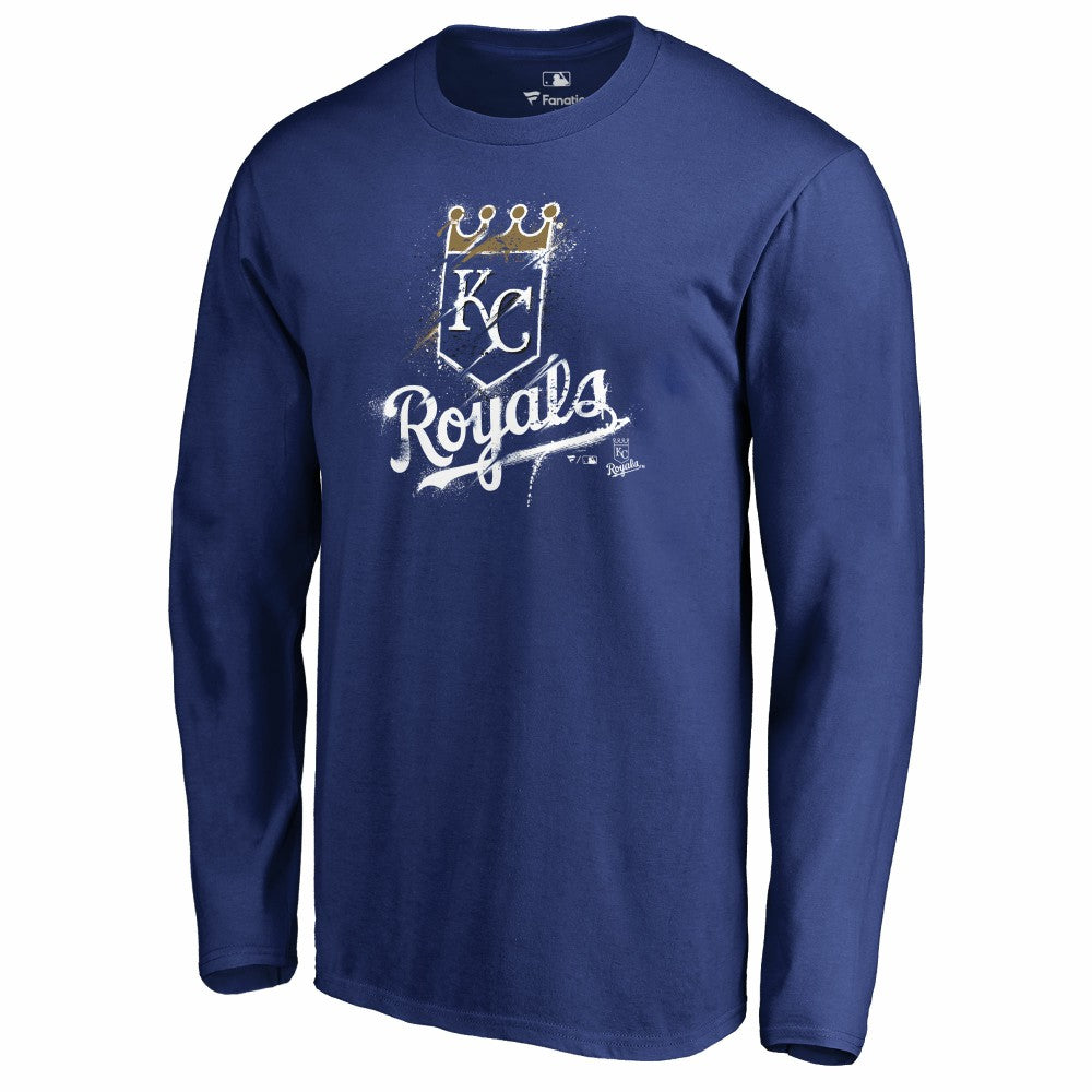 Kansas City Royals Splatter Logo Long Sleeve T-Shirt - MLB T-shirts