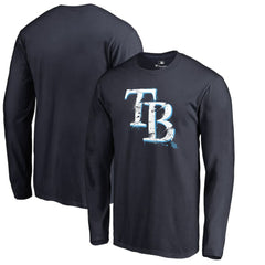 Tampa Bay Rays Splatter Logo Long Sleeve T-Shirt - MLB T-shirts