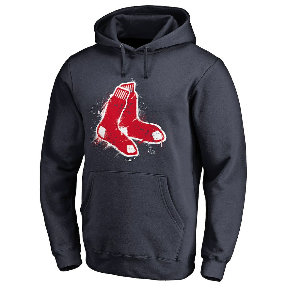 Boston Red Sox Splatter Logo Pullover Hoodie - MLB Hoodies
